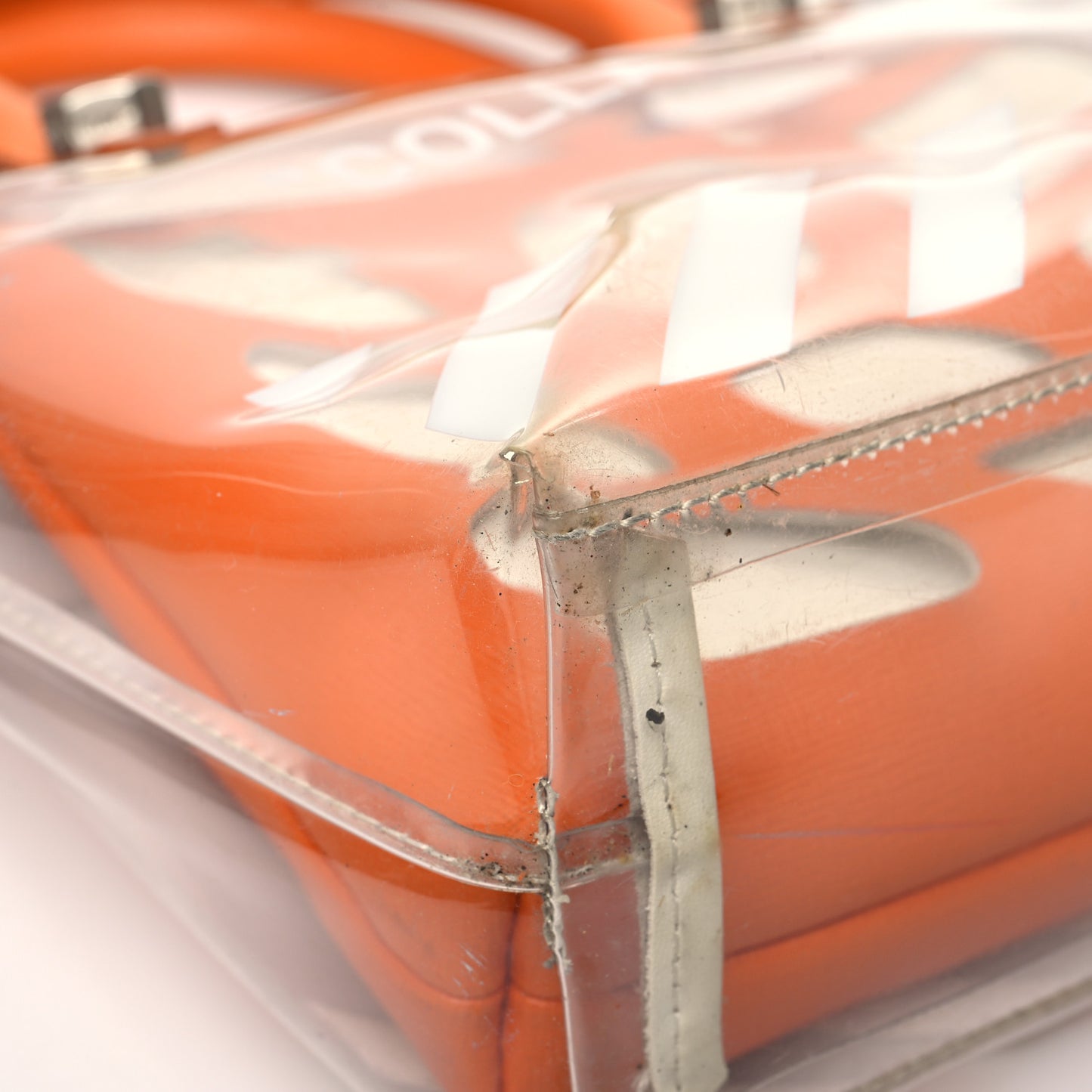 X Heron Preston PVC Transparent Crossbody Bag Orange White