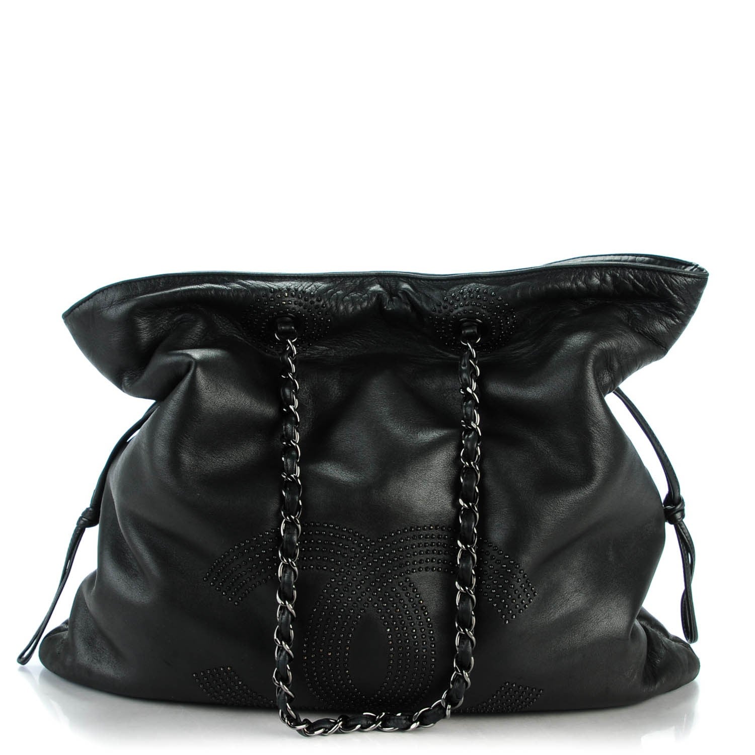 Chanel Lambskin CC Studded Bonbons Tote Black 1 of 7