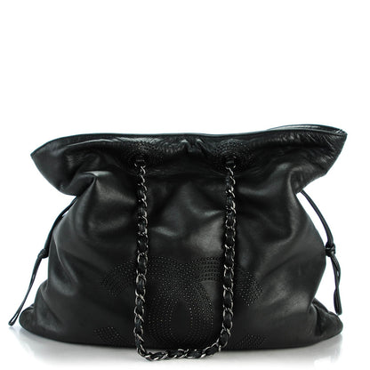 Chanel Lambskin CC Studded Bonbons Tote Black 1 of 7