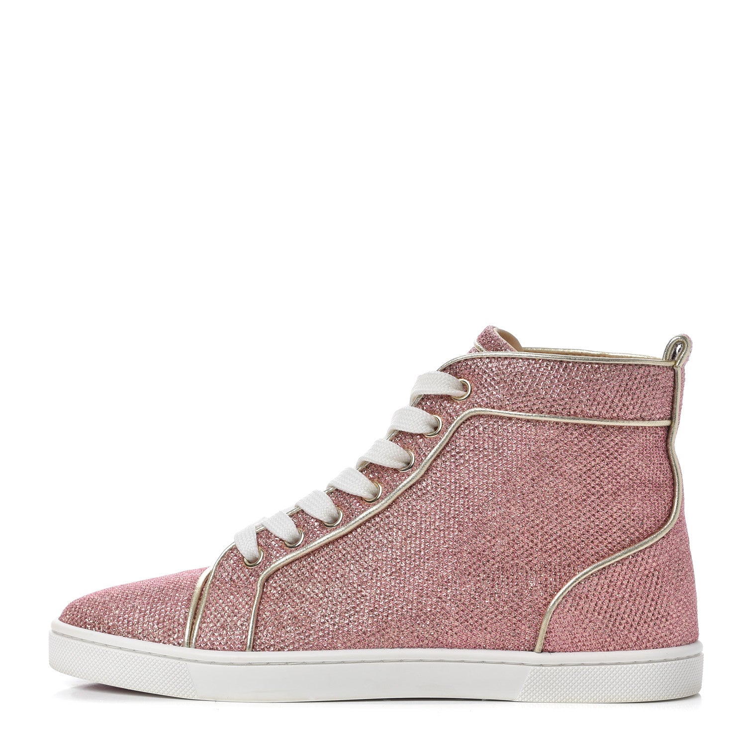 Christian Louboutin Glitter Womens Bip Bip Orlato Flat Sneakers 35.5 Poudre 1 of 15
