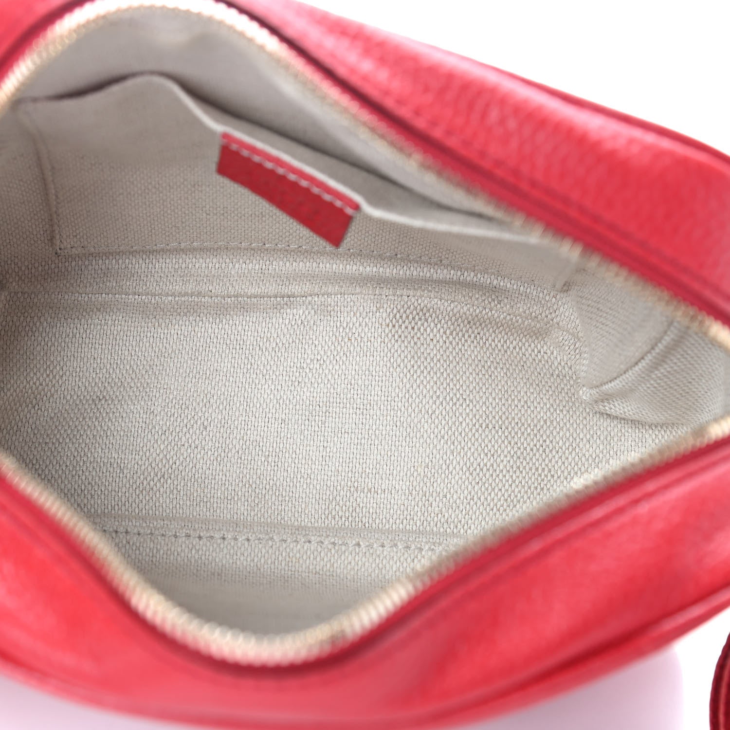 Gucci Pebbled Calfskin Small Soho Disco Bag Tabasco Red 5 of 10