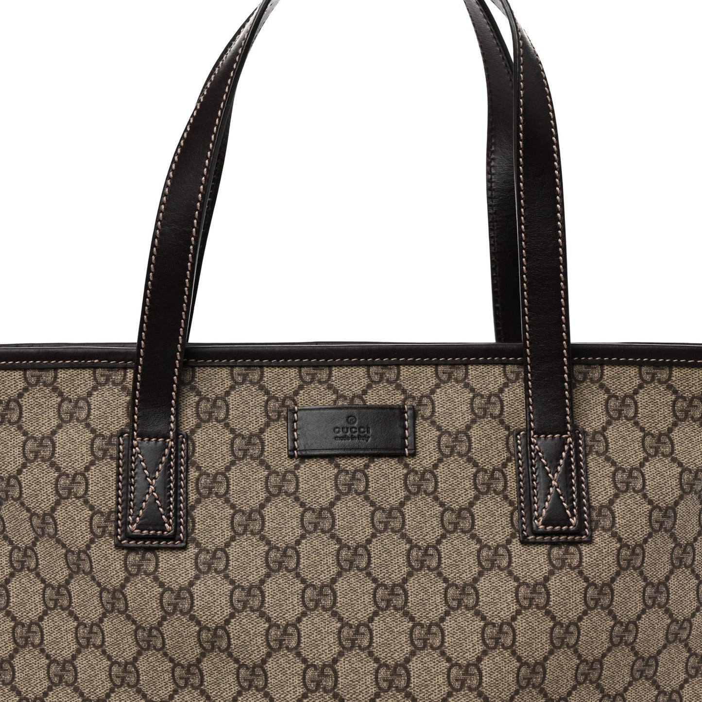 GG Supreme Monogram Small Joy Tote Dark Brown