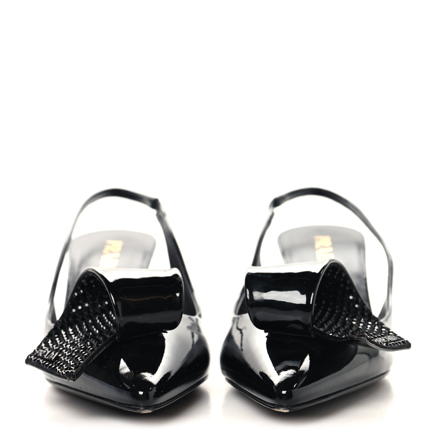 Vernice Crystal Bow Slingback Pumps 39 Black