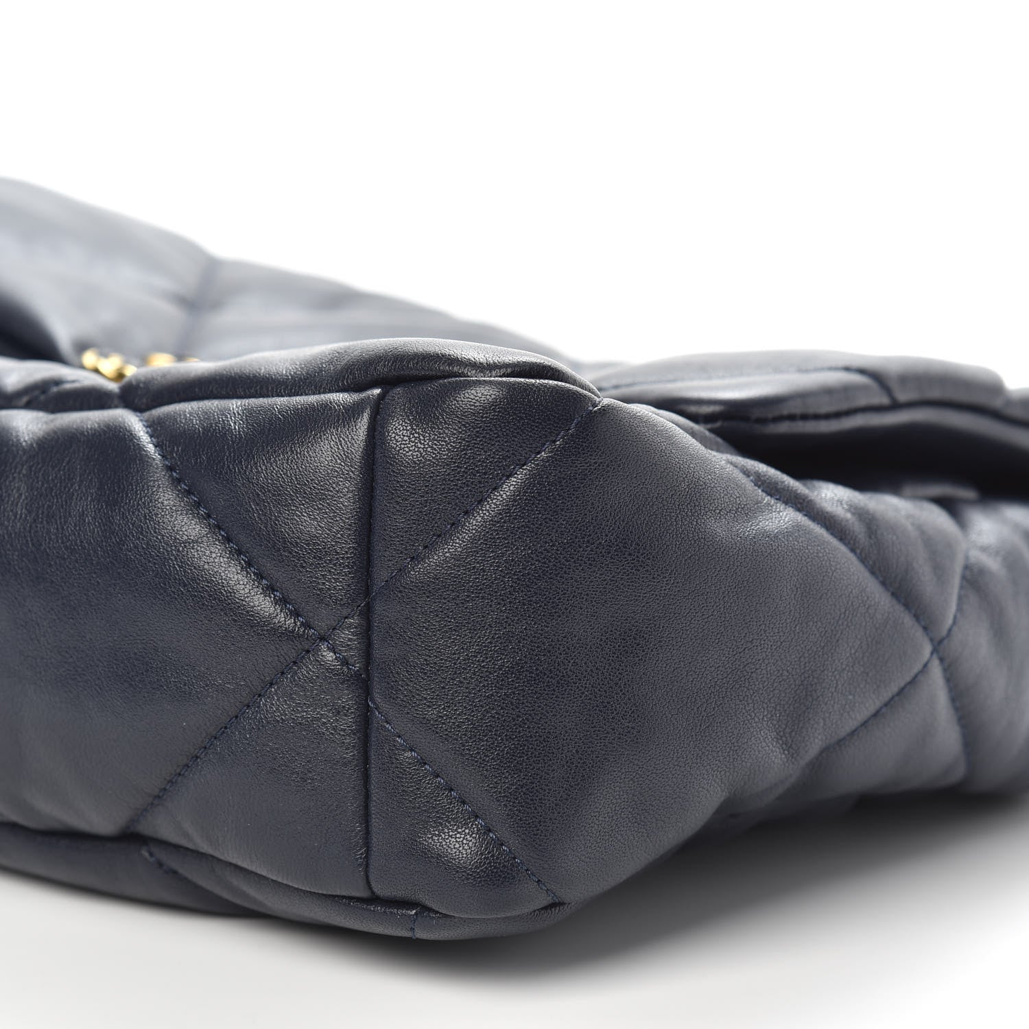 Chanel Lambskin Quilted Large Chanel 19 Flap Navy Blue 9 of 10