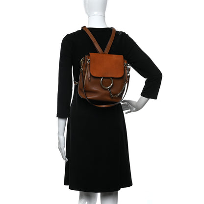 Chloe Suede Calfskin Small Faye Backpack Tan 2 of 14