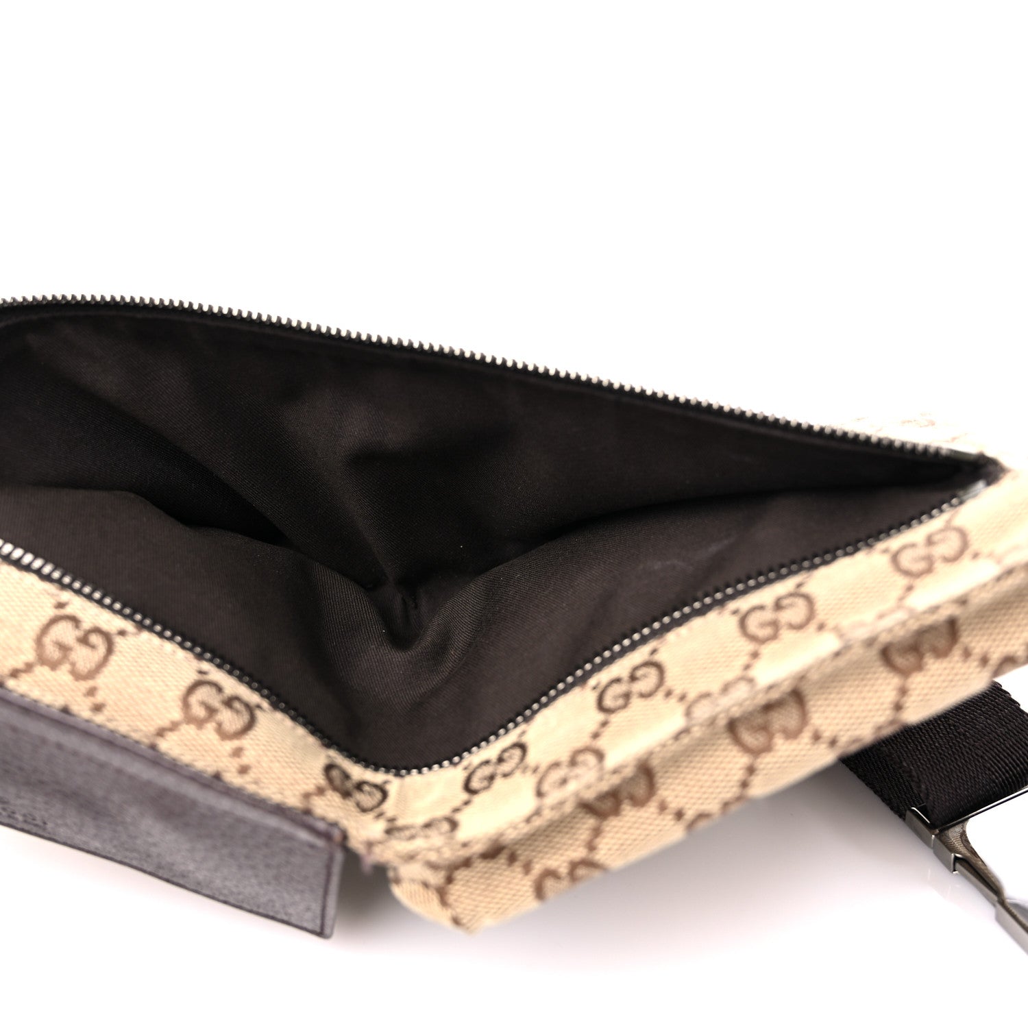 Gucci GG Monogram Double Pocket Belt Bag Dark Brown 7 of 15