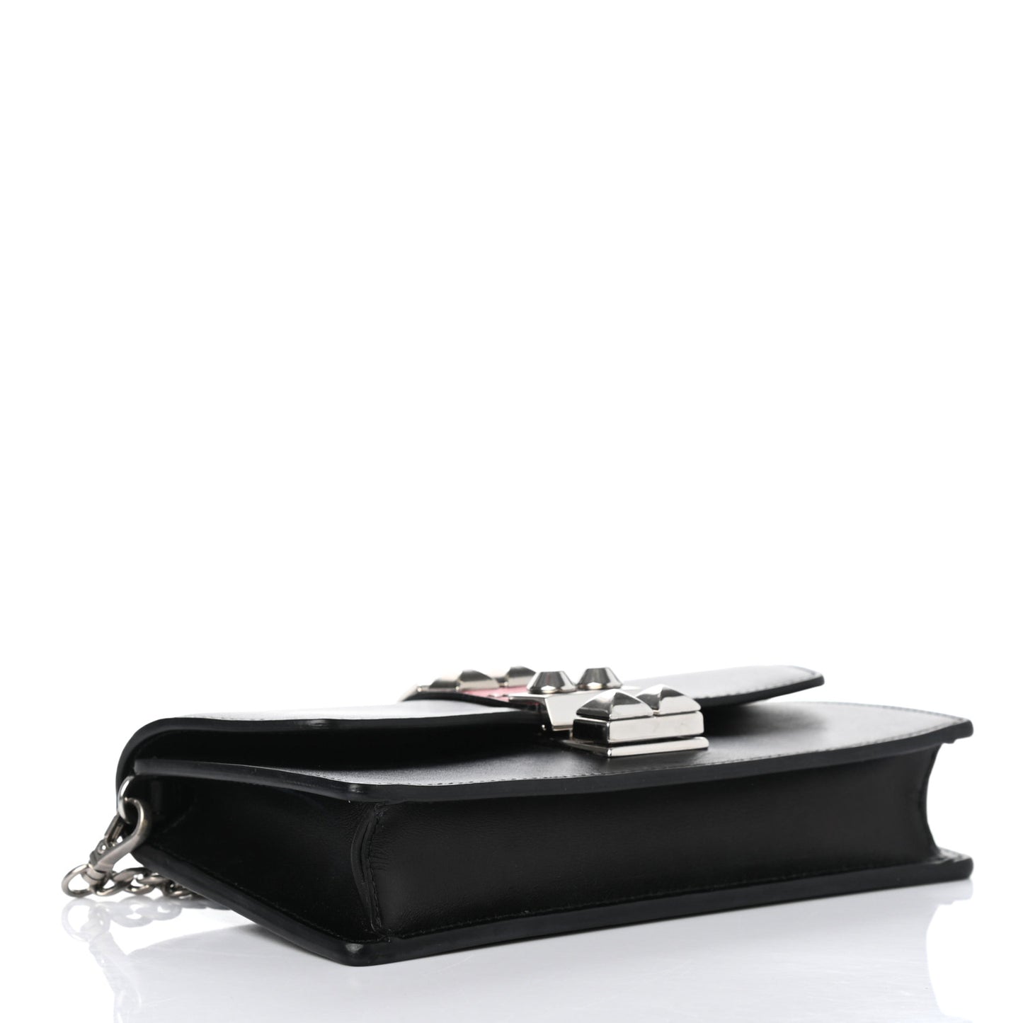 City Calfskin Studded Mini Elektra Crossbody Bag Black Fuoco