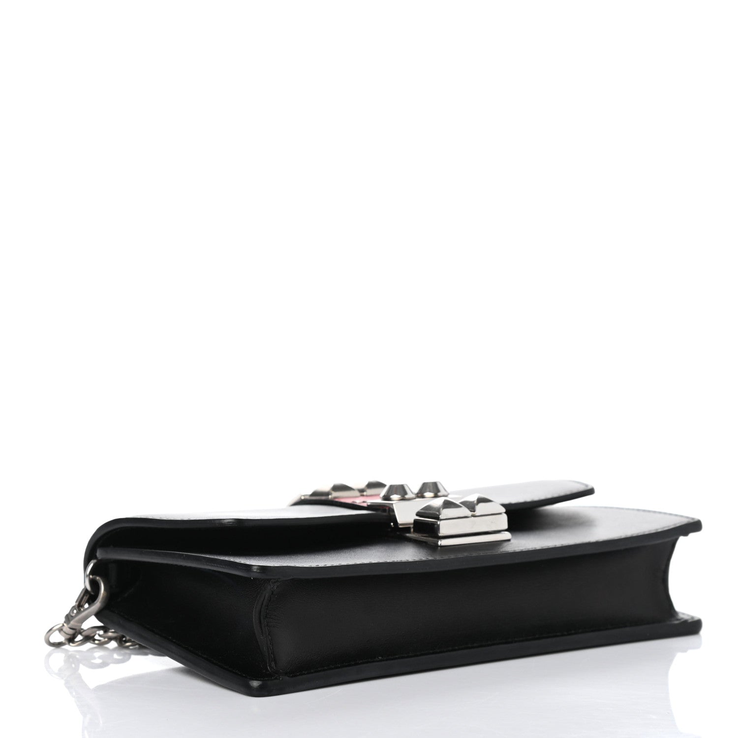 Prada City Calfskin Studded Mini Elektra Crossbody Bag Black Fuoco 3 of 5