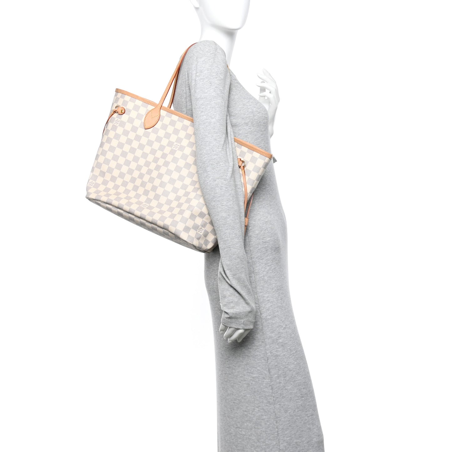 Damier Azur Neo Neverfull MM Rose Ballerine