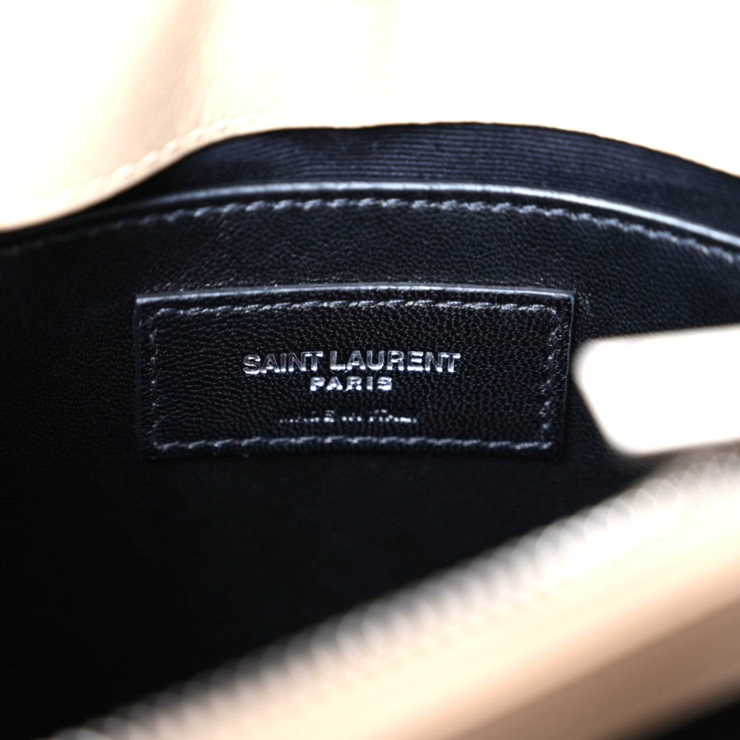 Saint Laurent Calfskin Y Quilted Monogram Small Loulou Chain Satchel Nude Powder 6 of 10