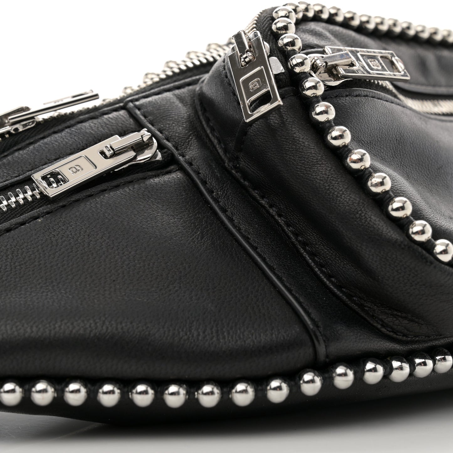 Lambskin Attica Studded Belt Bag Black