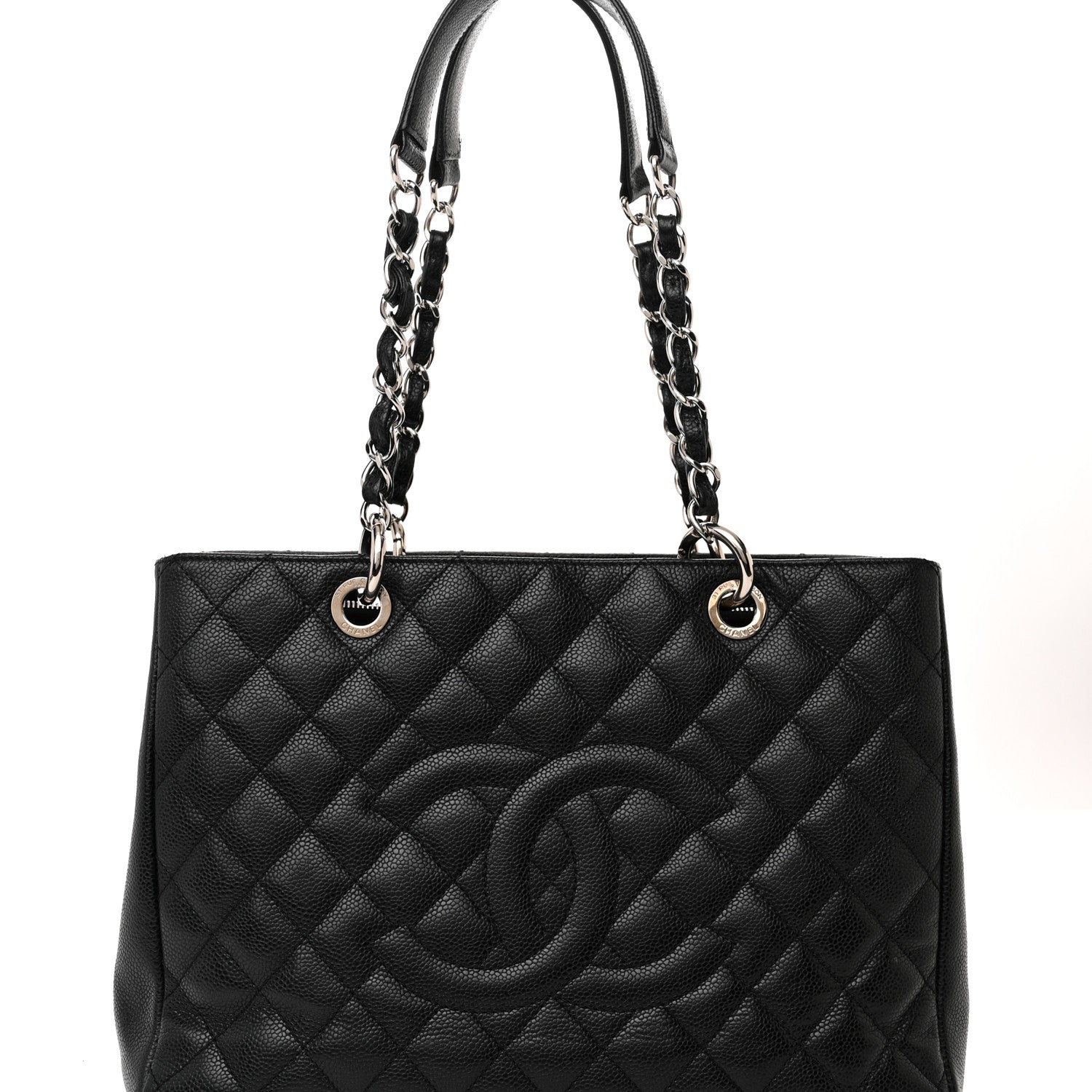 Chanel Caviar Quilted Grand Shopping Tote GST Black 8 of 14