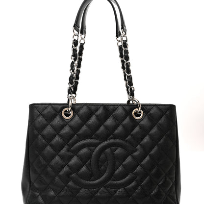 Chanel Caviar Quilted Grand Shopping Tote GST Black 8 of 14