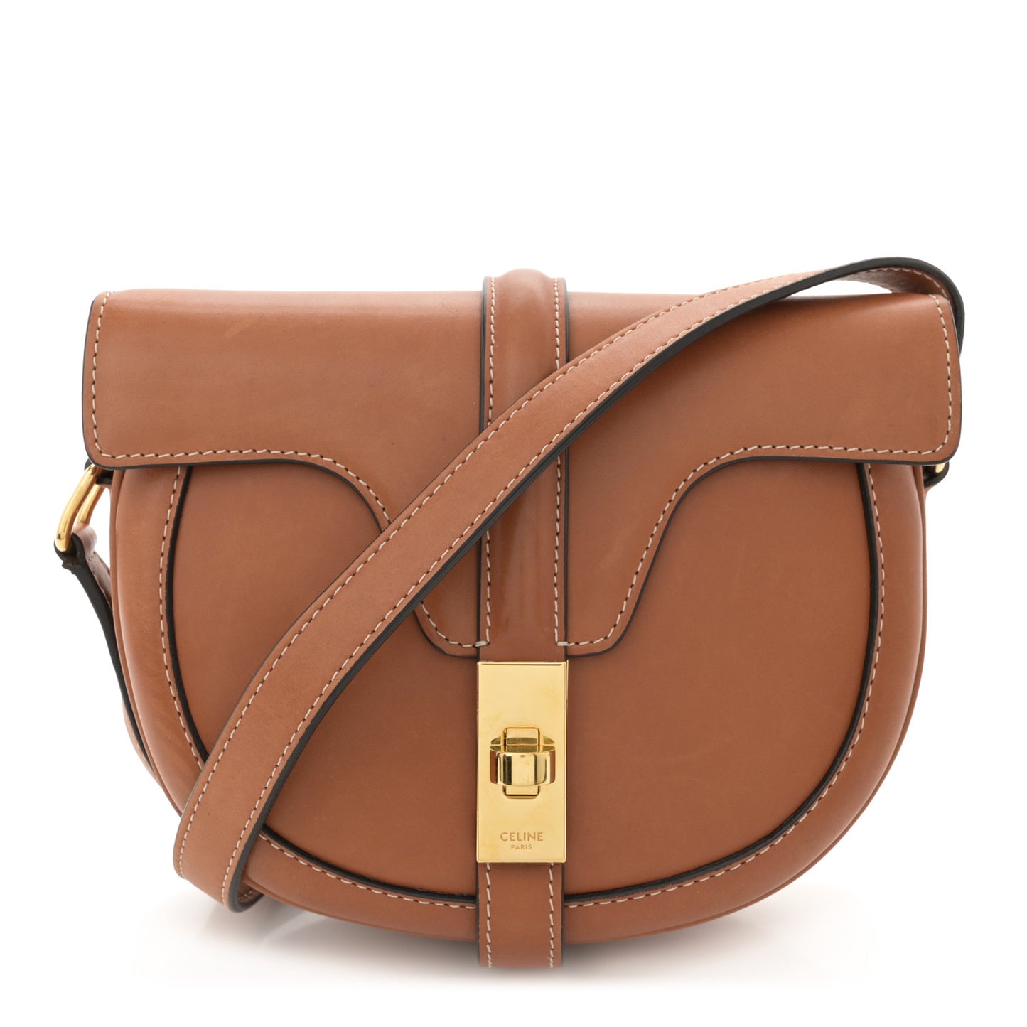 Natural Calfskin Besace Small 16 Tan