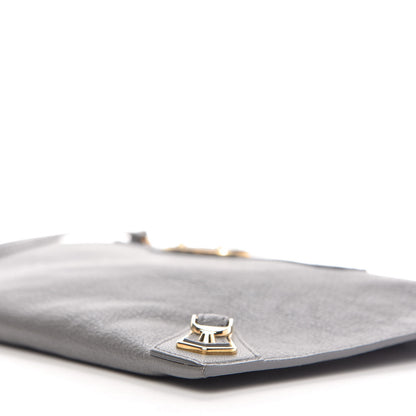 Balenciaga Chevre Gold Metallic Edge Hardware Pouch Gris Acier 7 of 10