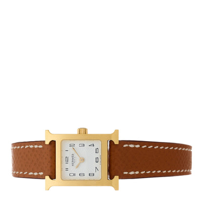 Hermes Stainless Steel Epsom 17.2mm Heure H Hour Quartz Watch Gold 2 of 5