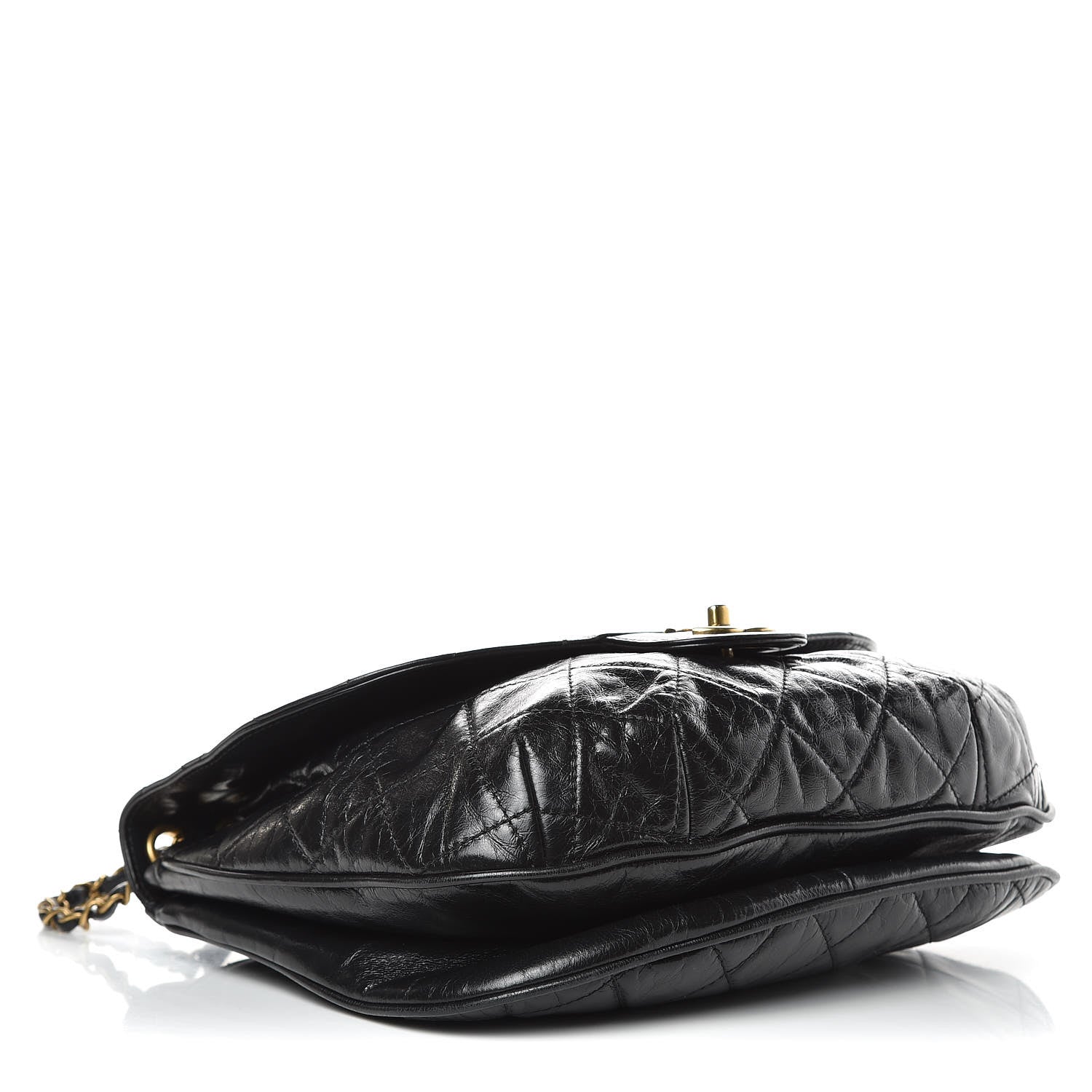 Chanel Aged Glazed Calfskin Quilted Large Bubble CC Flap Black 4 of 9
