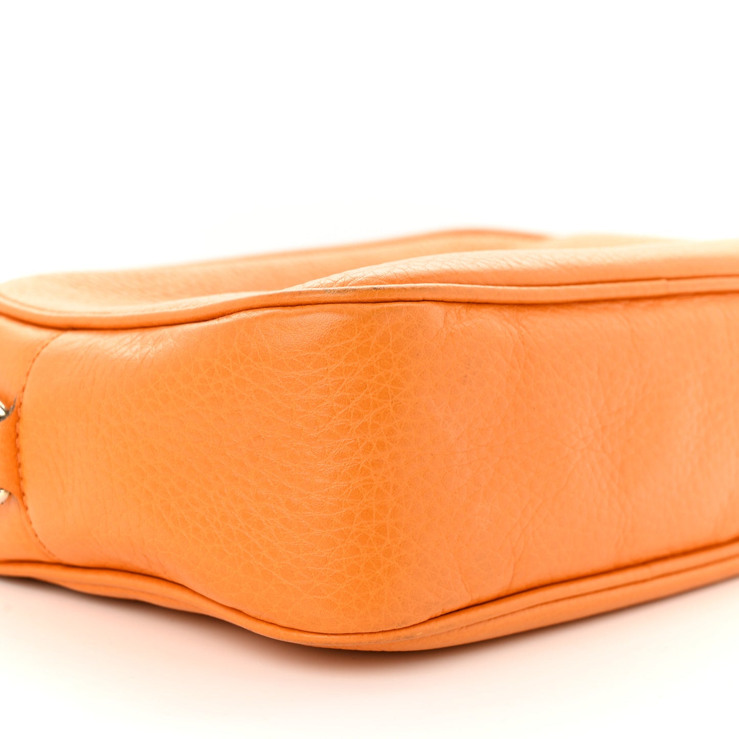 Pebbled Calfskin Small Soho Disco Bag Curcuma
