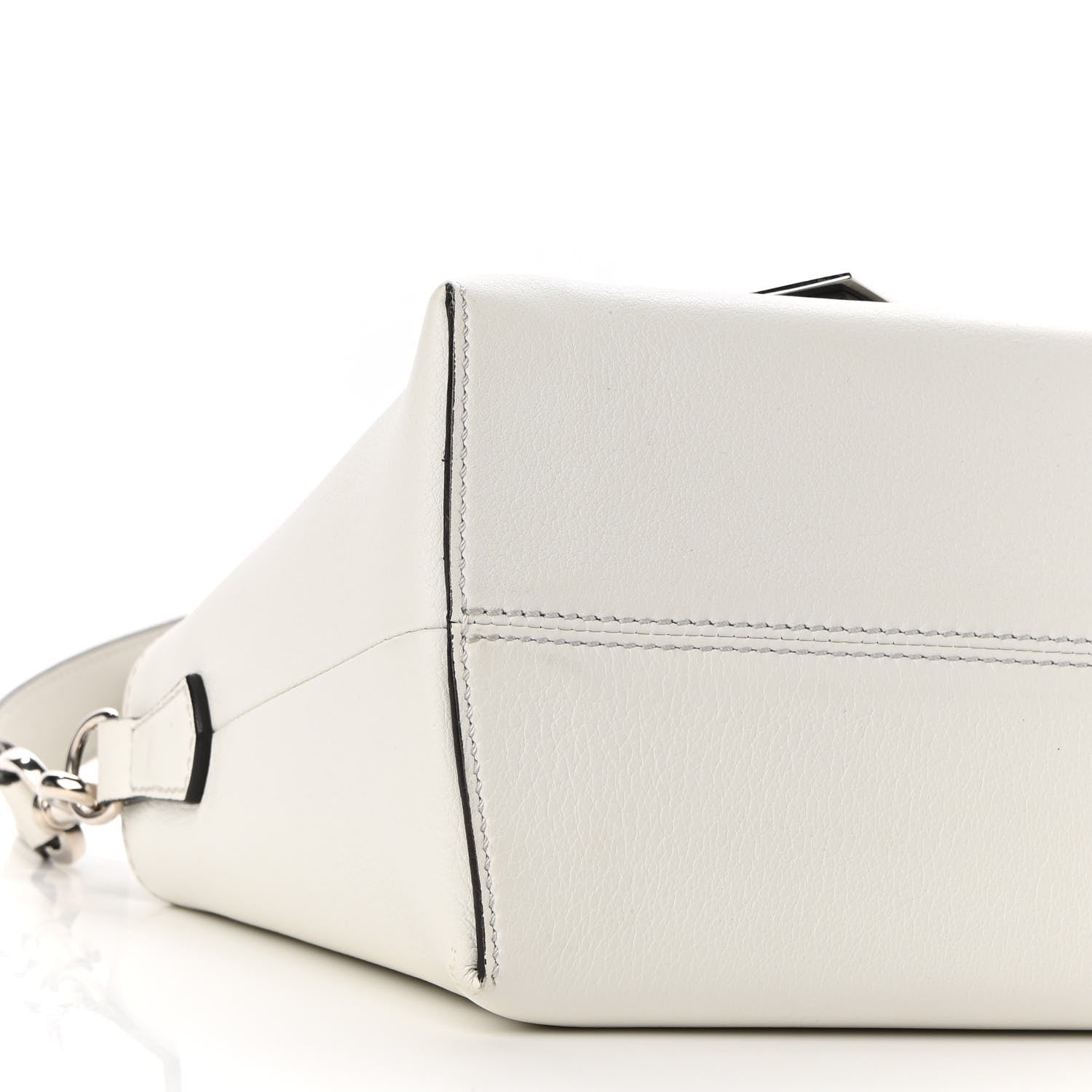 Fendi Vitello Dolce Medium By The Way Boston Bag White Dove 9 of 9