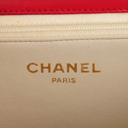 Chanel Lambskin Quilted Shoulder Flap Red 6 of 7