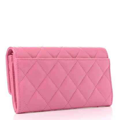 Chanel Caviar Pearl Quilted Coco Candy Wallet Pink 3 of 7