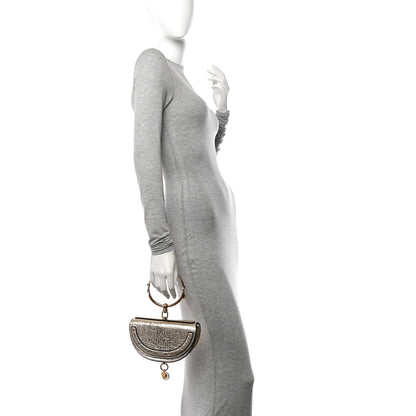 Chloe Metallic Calfskin Small Nile Bracelet Minaudiere Bag Gold 2 of 13