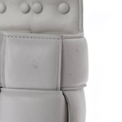 Bottega Veneta Lambskin Maxi Intreccio Padded Chain Cassette Crossbody Bag White 11 of 13