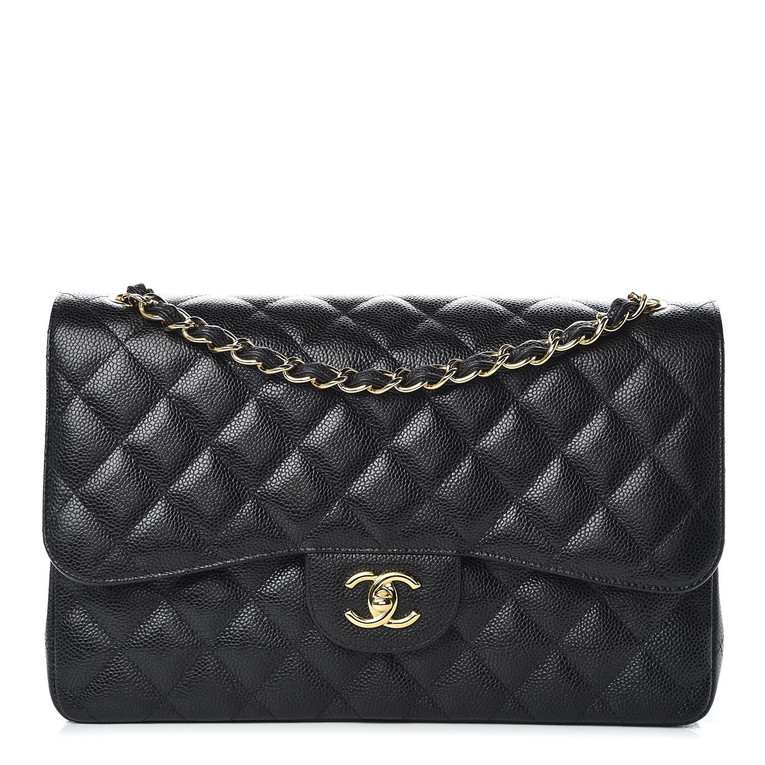 Chanel Caviar Quilted Jumbo Double Flap Black 1 of 10