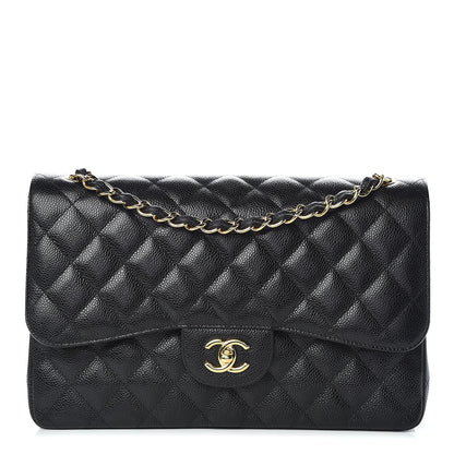 Chanel Caviar Quilted Jumbo Double Flap Black 1 of 10