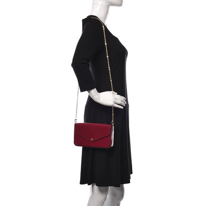 Louis Vuitton Vernis Felicie Chain Wallet Magenta 2 of 12