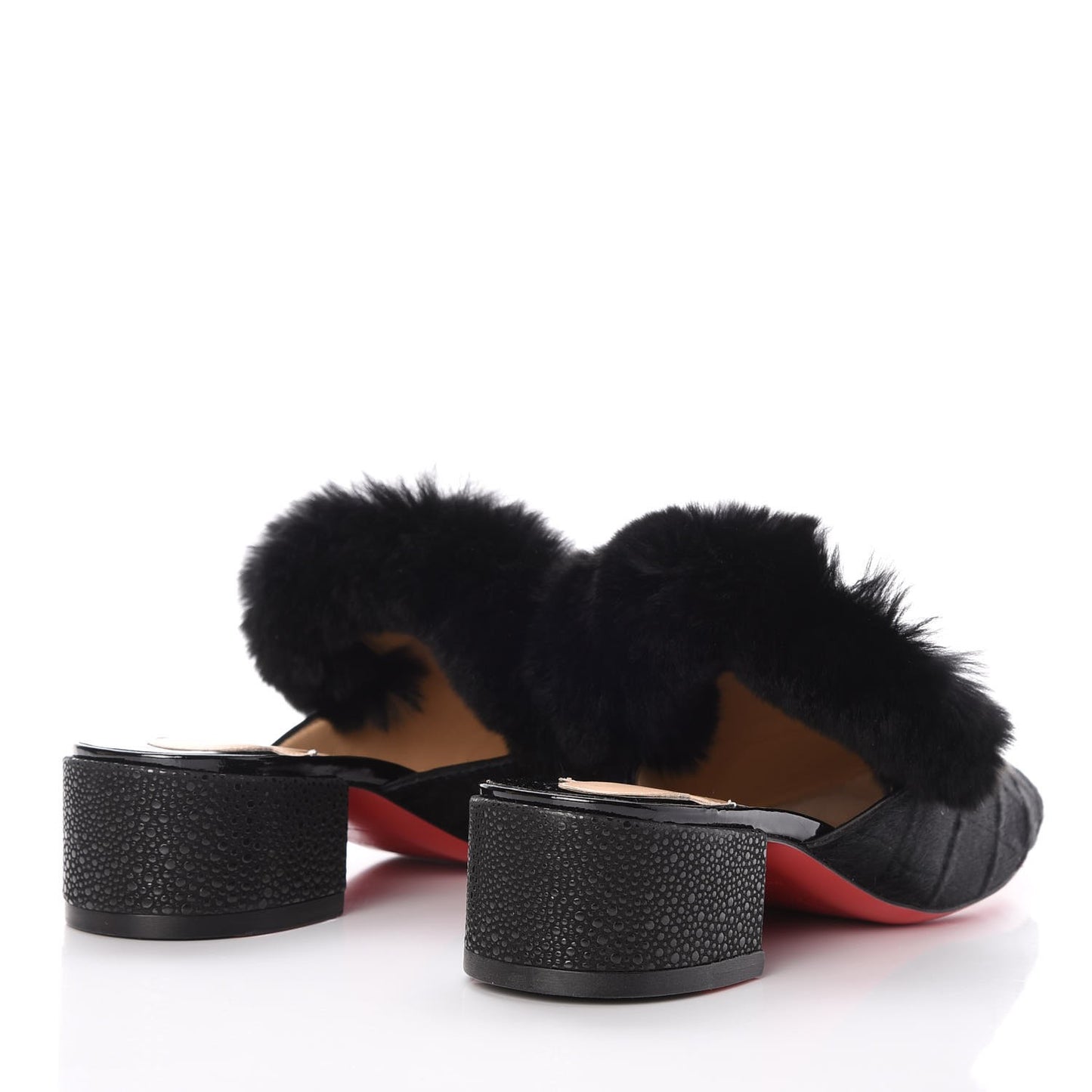 Pony Hair Boudiva Mules 36.5 Black