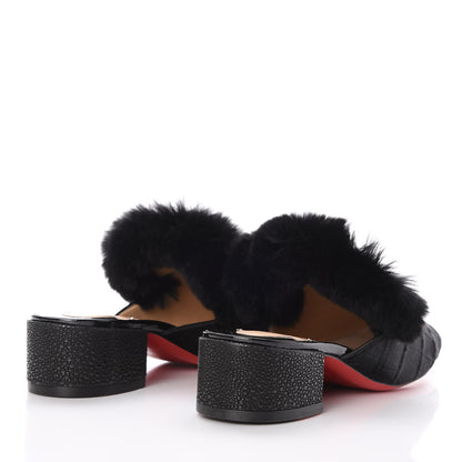 Christian Louboutin Pony Hair Boudiva Mules 36.5 Black 4 of 8
