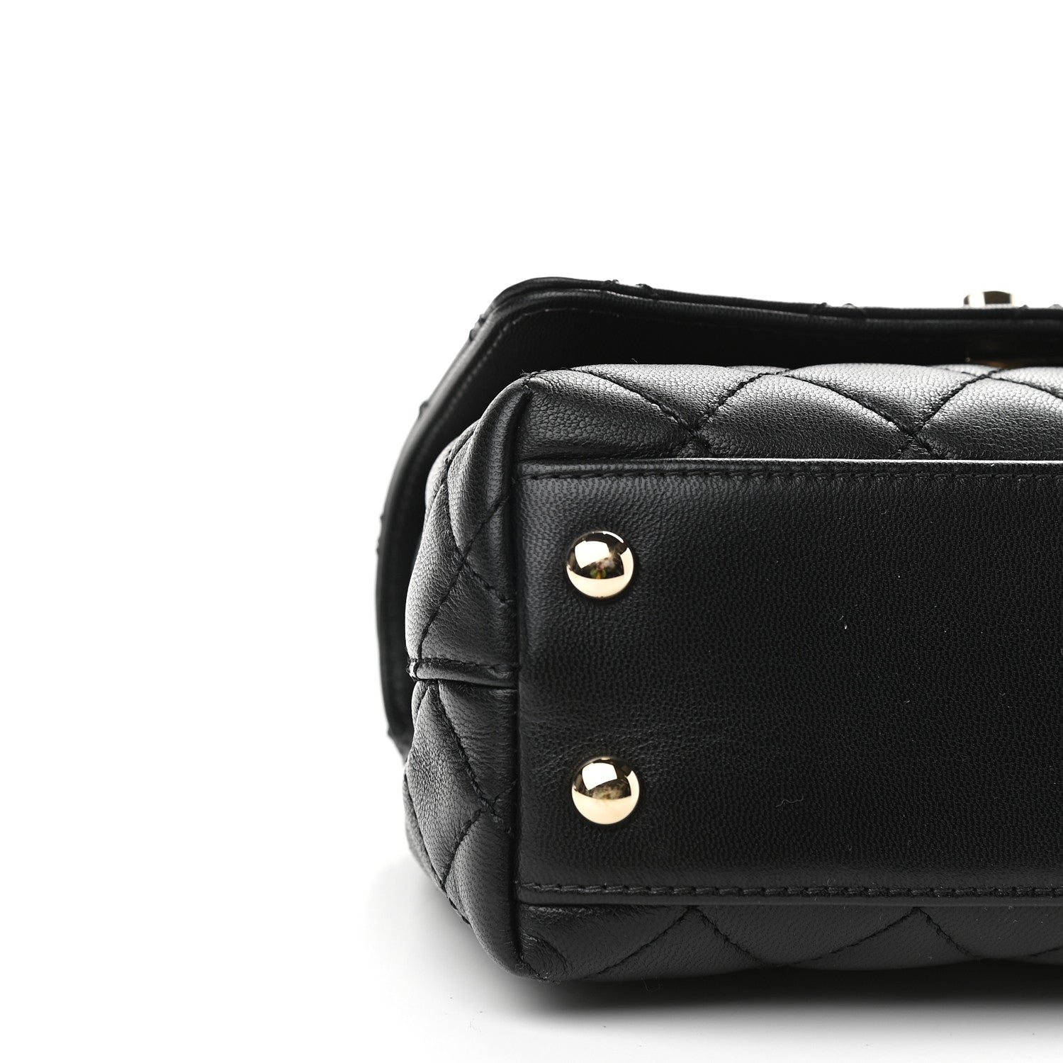 Chanel Goatskin Quilted Rainbow Extra Mini Coco Handle Flap Black 8 of 9