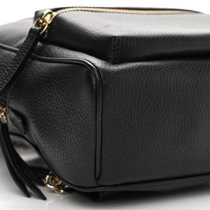 Gucci Pebbled Calfskin Soho Chain Backpack Black 9 of 12