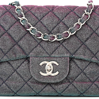 Chanel Iridescent Glitter Fabric Jumbo Single Flap Multicolor 8 of 11