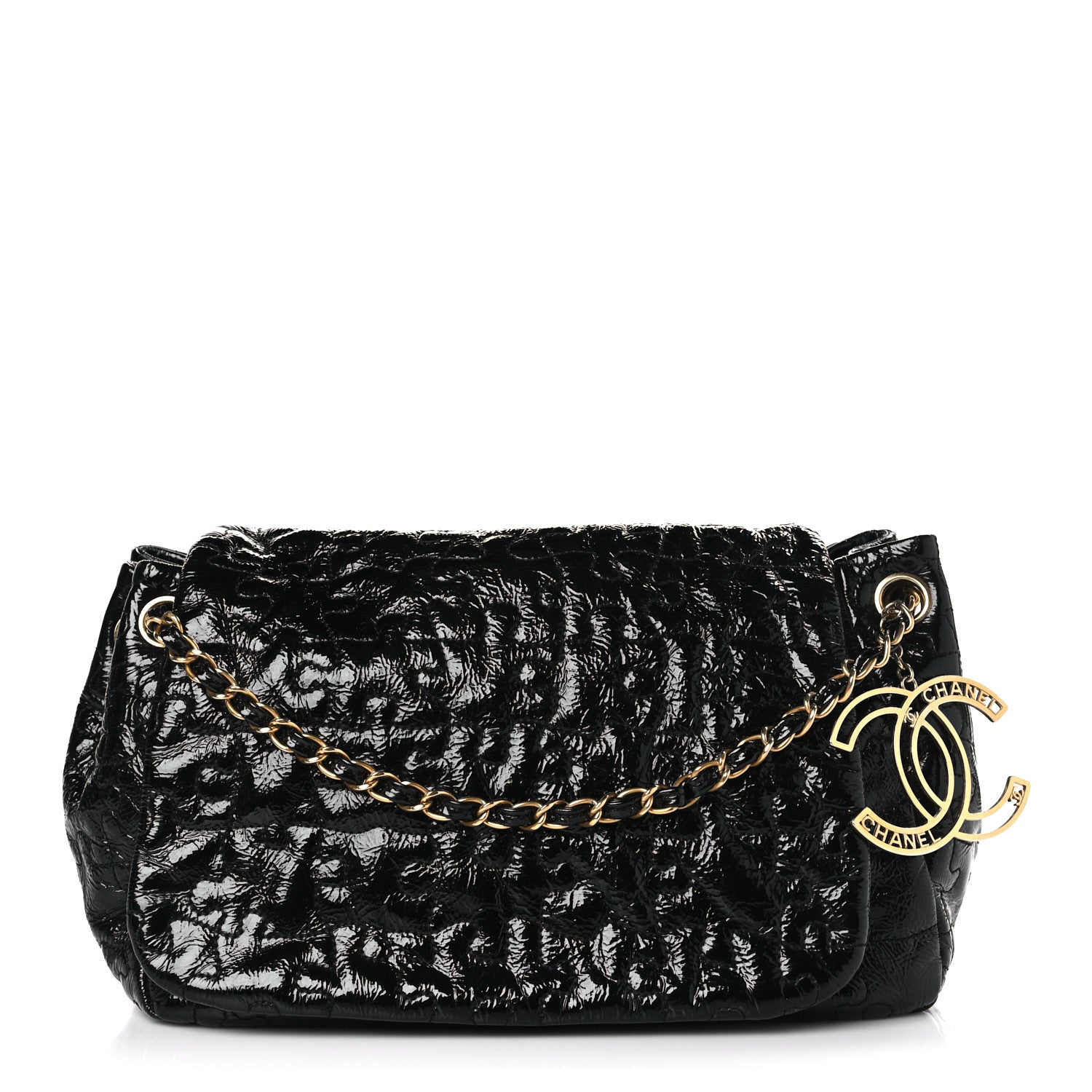 Chanel Patent Puzzle Accordion Flap Bag Black 1 of 11