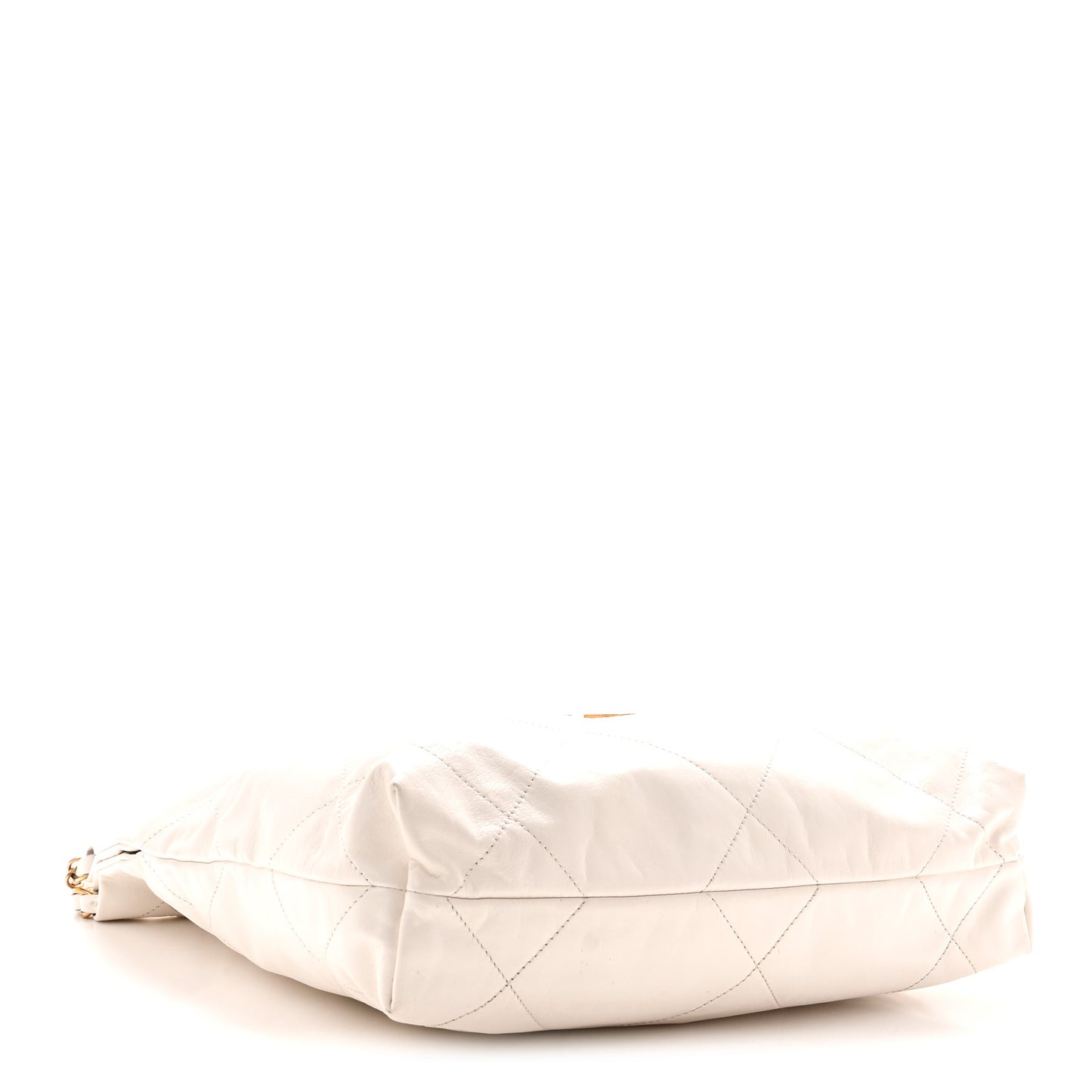 Shiny Calfskin Quilted Small Chanel 22 White