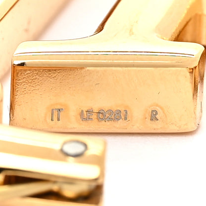 Louis Vuitton Metal Louise Hoop Earrings Gold 4 of 5