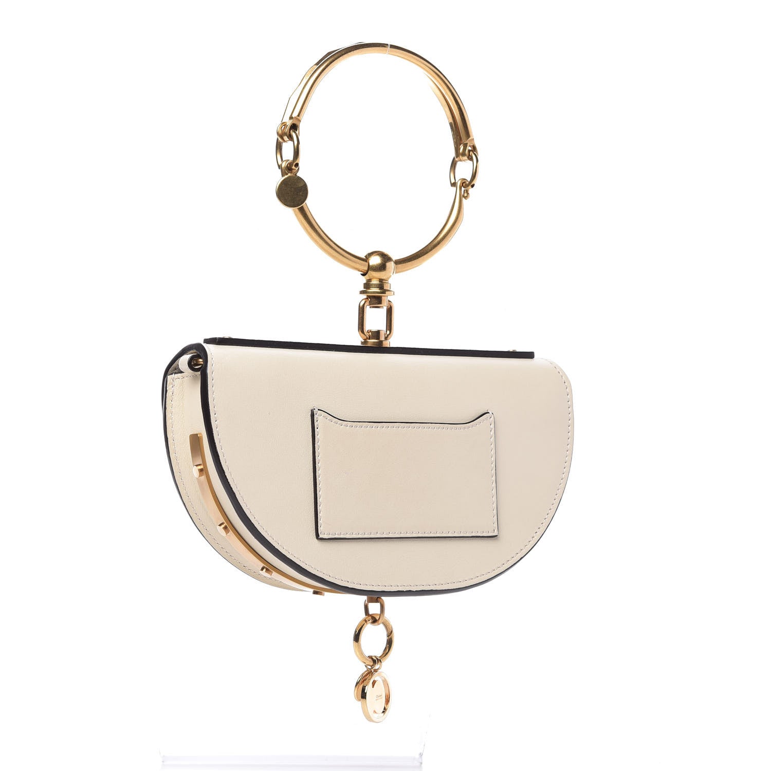 Chloe Calfskin Small Nile Bracelet Minaudiere Bag Off White 3 of 12