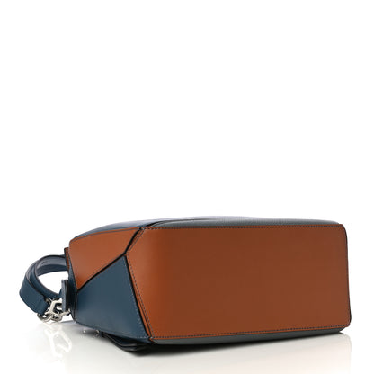Loewe Calfskin Small Puzzle Bag Stone Blue Indigo Tan 4 of 9