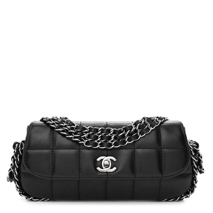 Chanel Lambskin Chocolate Bar Quilted Lambskin 3 Chain Flap Black 1 of 10