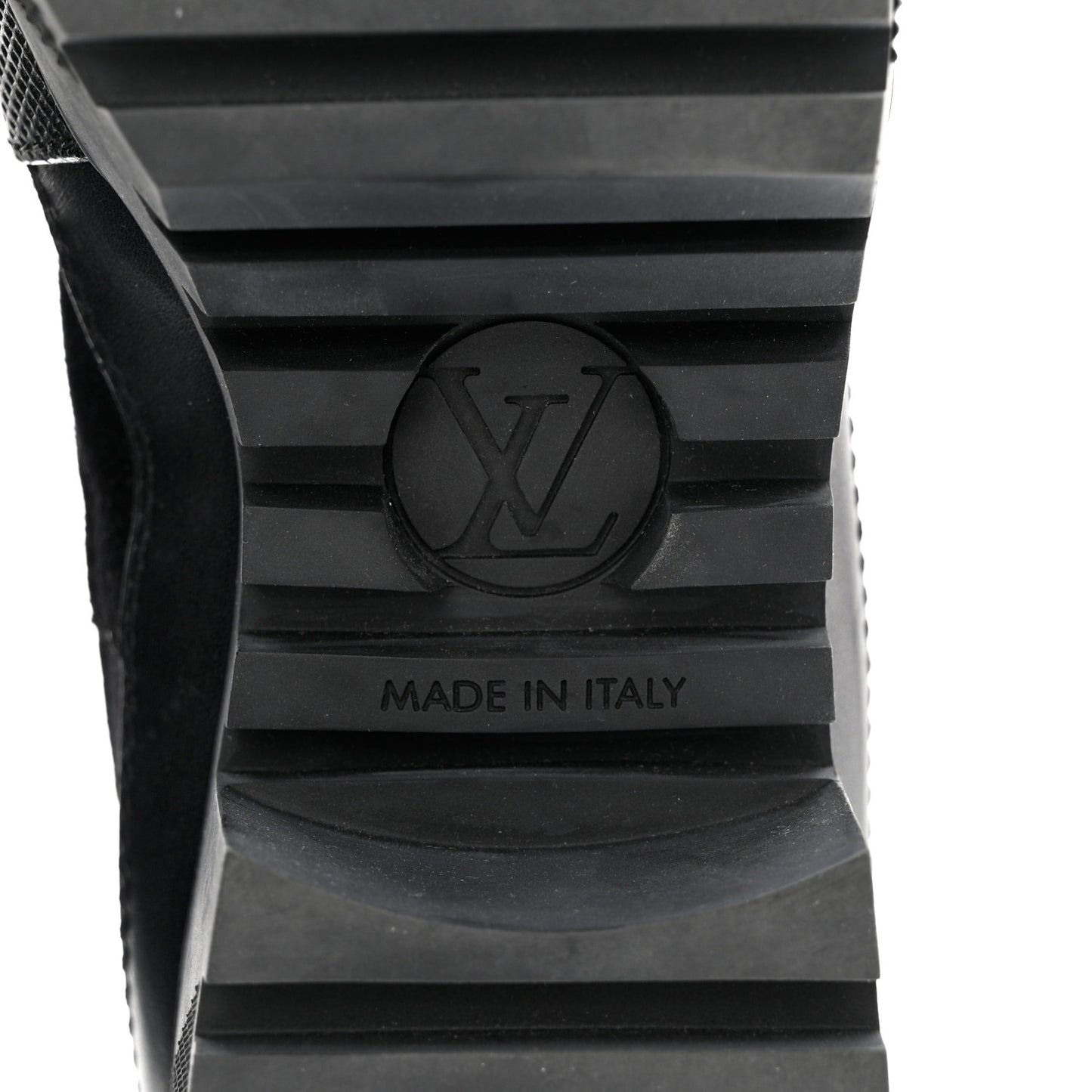 Suede Calfskin Monogram LV Black Heart Laureate Platform Desert Boots 37.5 Black