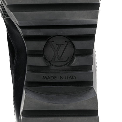 Louis Vuitton Suede Calfskin Monogram LV Black Heart Laureate Platform Desert Boots 37.5 Black 8 of 8
