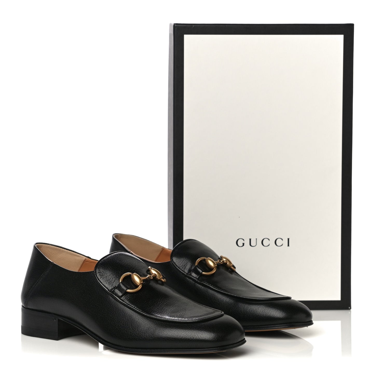 Goatskin Womens Horsebit Loafers 38 Black