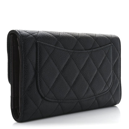 Chanel Caviar Quilted Large Flap Wallet Black 3 of 8