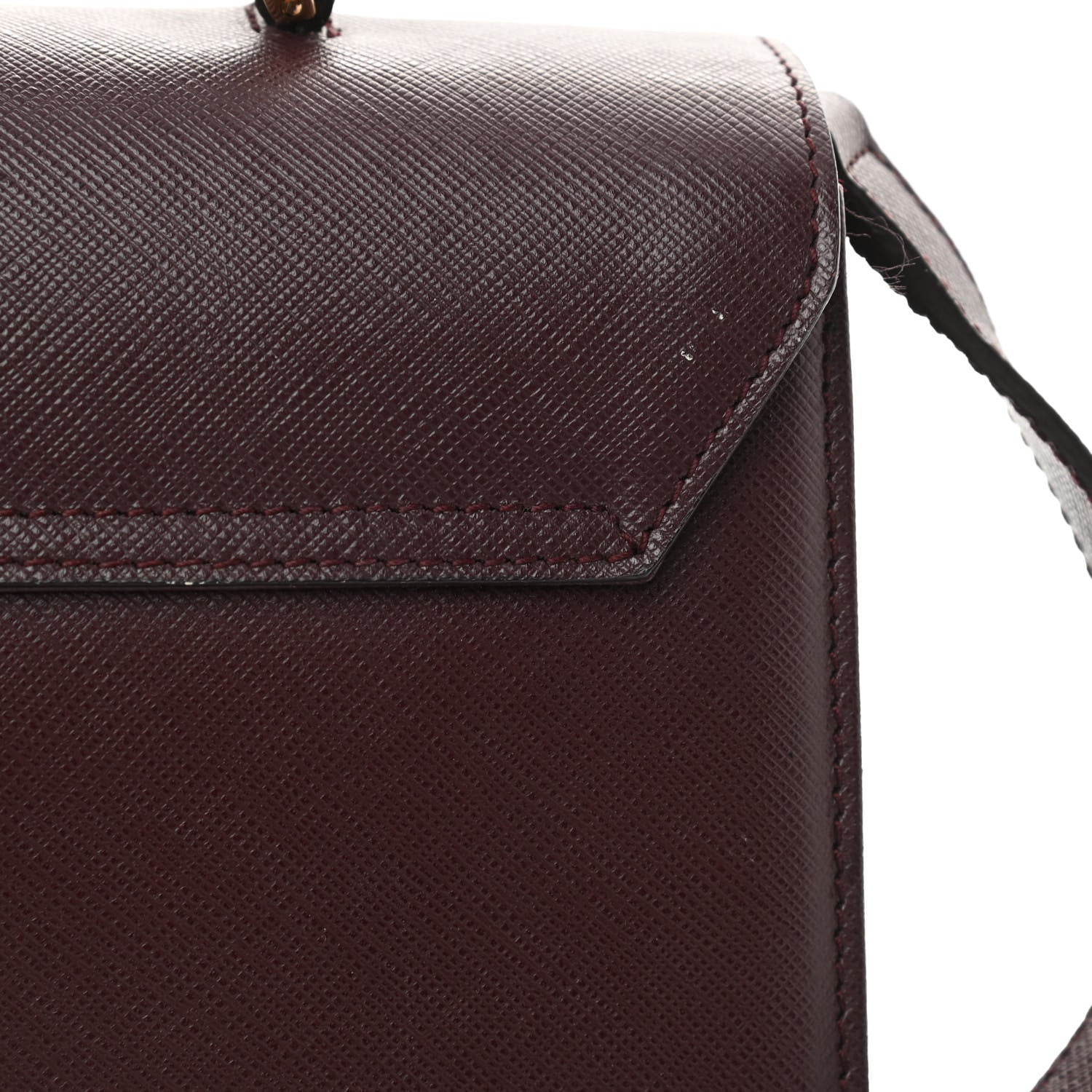 Salvatore Ferragamo Calfskin Gancini Top Handle Shoulder Bag Burgundy 11 of 13