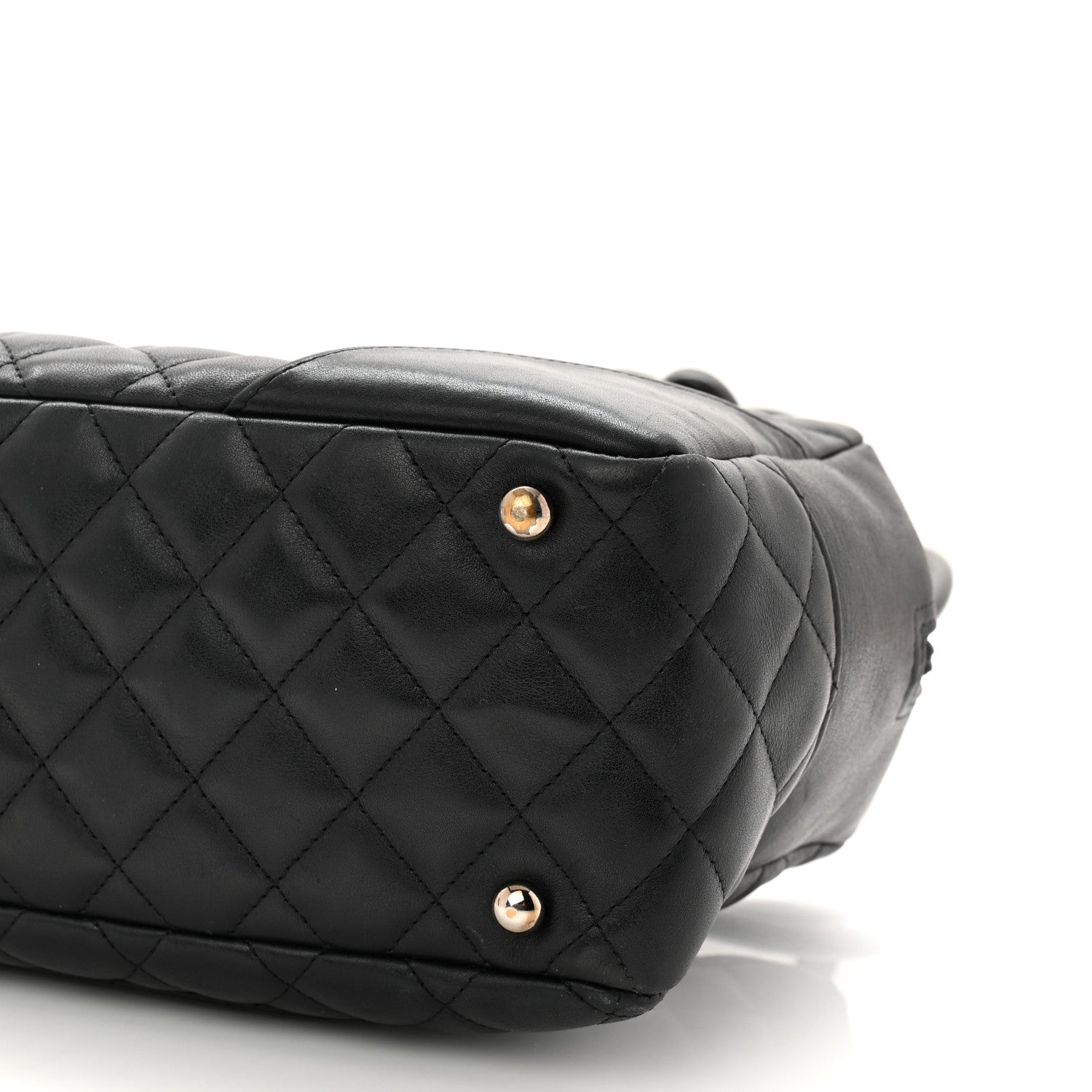 Chanel Calfskin Quilted Large Cambon Bowler Black 10 of 11