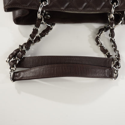 Chanel Caviar Quilted Grand Shopping Tote GST Dark Brown 8 of 10