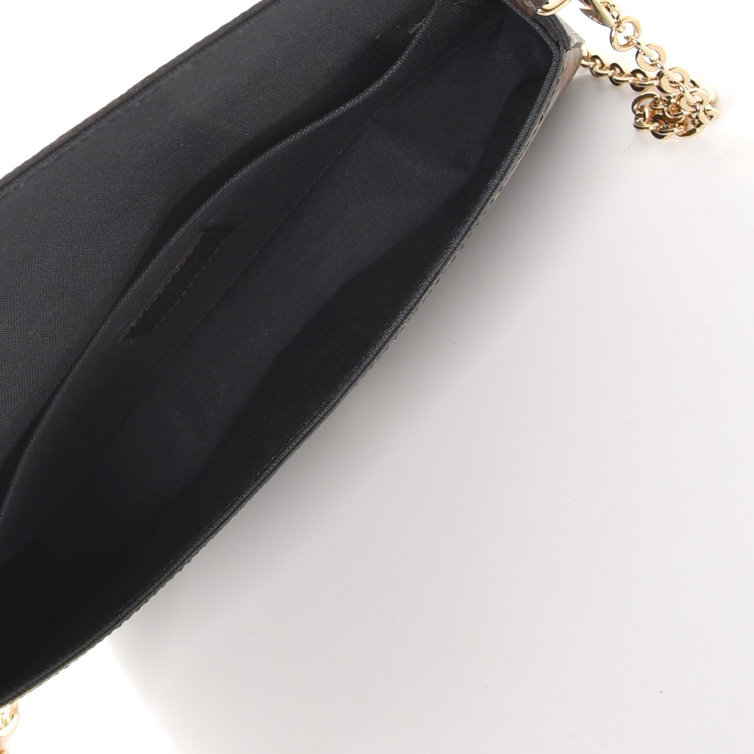 Louis Vuitton Monogram Blossom Pochette Felicie Chain Wallet Black 5 of 8