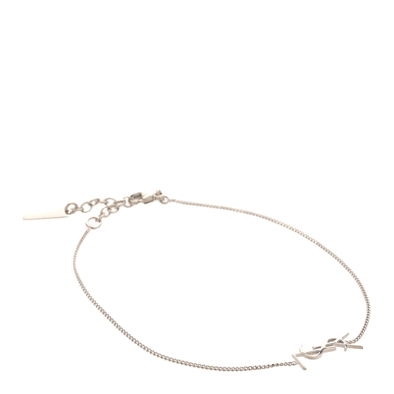 Saint Laurent Brass Monogram Charm Bracelet Mirror 1 of 4